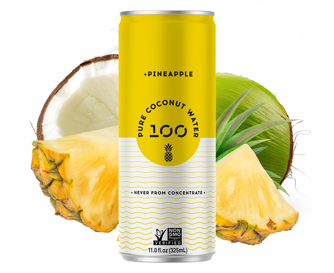 PURE COCONUT WATER + PINEAPPLE