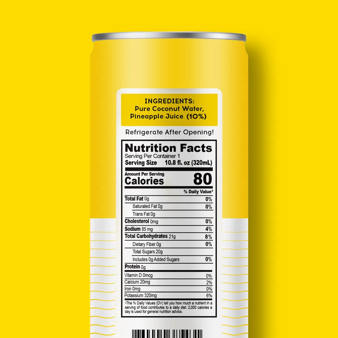 PURE COCONUT WATER + PINEAPPLE