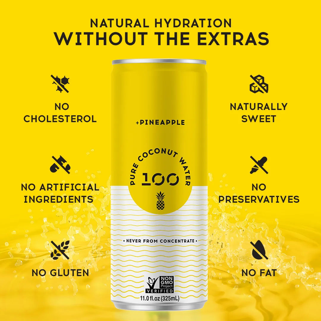 PURE COCONUT WATER + PINEAPPLE